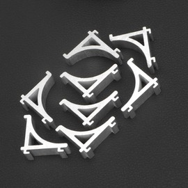 STOBAZA 8Pcs Freezer Shelf Clips, Fridge Cooler Shelf Support Hooks Replacement for Refrigerator, Aluminium, Easy to Install