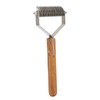 Pet Undercoat Rake Brush Double Sided Knots Removal Massage Wood
