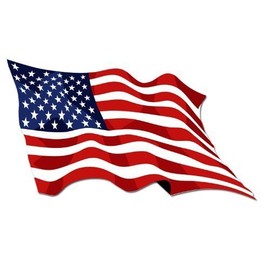 Waving American Flag Sticker