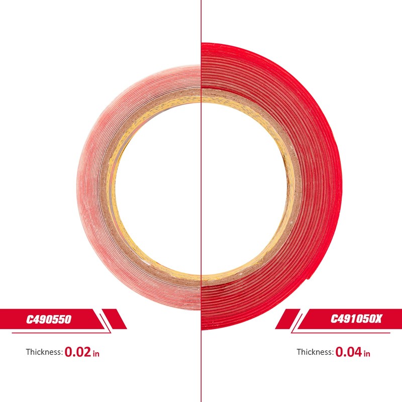 Bulina 3M Double Sided Mounting Tape VHB 0.5'x15.4Ft 0.04in Thick