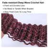 Dark Burgundy Deep Wave Crochet Hair for Boho Braids 900#