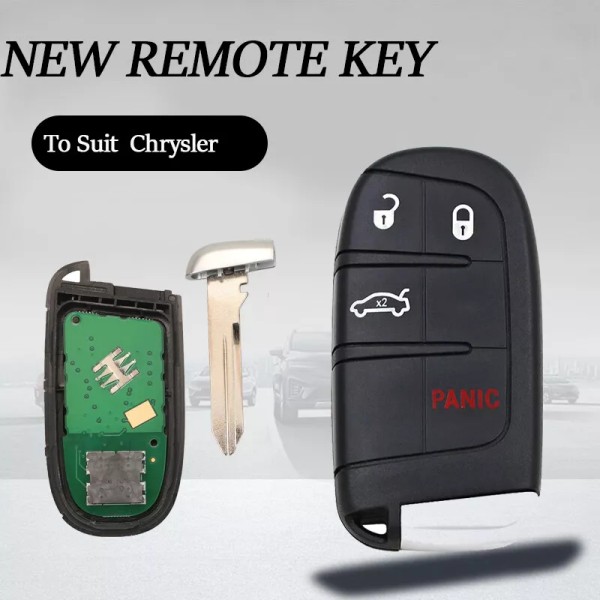 KEYECU 4A Smart Rmeote Key Fob For Chrysler 200 2015-2017,300