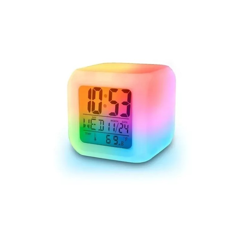 Glowing led Reloj Alarma Digital De Cubo Con Luz De
