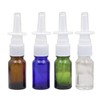 6 Pcs 10ML 0.34OZ Empty Refillable Brown Glass Nasal Spray