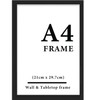 A4 Picture Frames Wooden Photo Frame with Stand Tabletop or