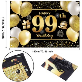 99th Happy Birthday Banner IMISI Birthday Decorations Birthday Backdrop Decorations for a Party