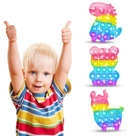 3 Packs Popit Fidget Toy, Pop It Bubble Sensory Fidget Toy, Bubble Popet Anti-Stress Toy, Anti Stress Toy for Children and Adults, Sensory Technology