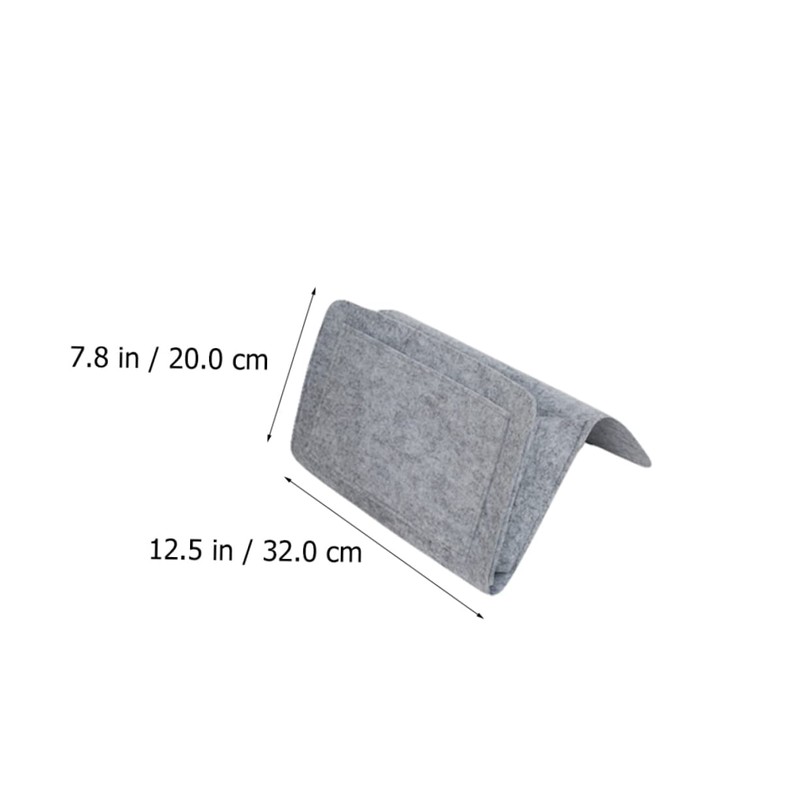 CAXUSD 2pcs Felt Bedside Pocket Organizer for Sofa and Bed
