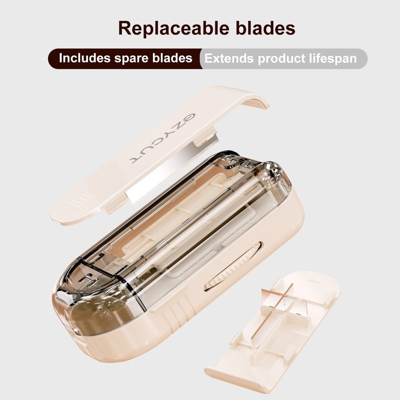 Multi-Pill Cutter with Replaceable Blades & Safety Guard – Precision
