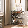MAHANCRIS Bar Cart for Home, 3-Tier Serving Cart with Wheels