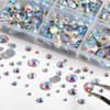 6736pcs Hotfix Rhinestones Flatback,AB Crystal Rhinestones for Crafts Clothes Mixed