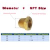 1/4" x 1/8" NPT Reducer Adapter Brass Hex Bushing, Reducing