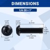 1/4-20 x 1 Stainless Button Socket Cap Head Screws 25