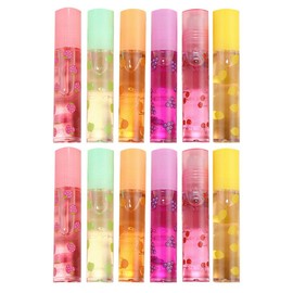 VALICLUD 12 Piezas Brillo Labial Transparente Hidratante Con Sabor a Fruta Protector Natural Para Labios Suaves Y Cuidado Diario                      