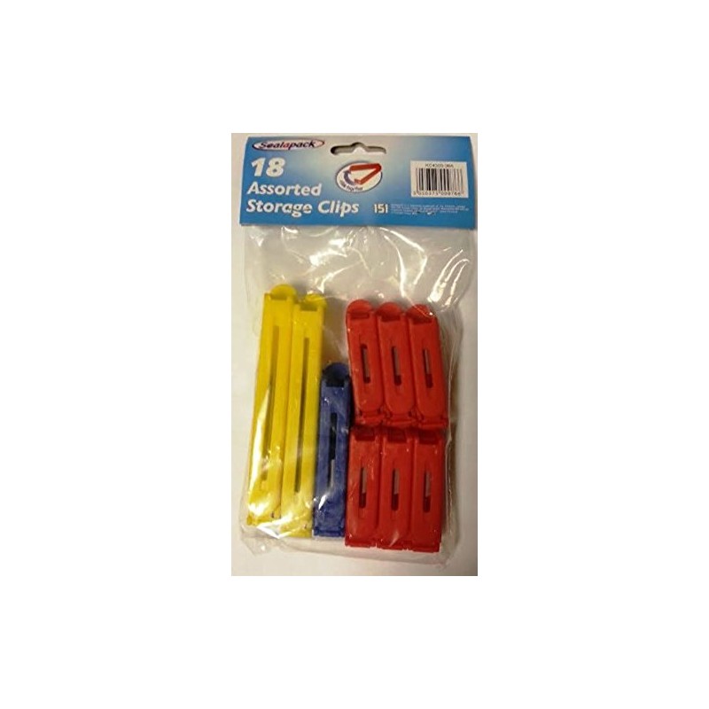Sealapack 18 Assorted Storage Clips - Keeps food fresh