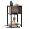 Giantex Nightstand with Charging Station, 3-Tier End Table with USB
