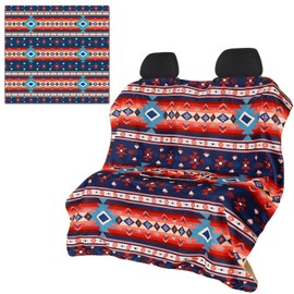 Lonfliness Car Seat Cover Towel Non Slip Back Seat Car Seat Towel Performance Microfiber Athletic Running Towel Washable Seat Cover for Gym Workout Sweat Outdoor Sport Beach Hiking Yoga (Aztec)