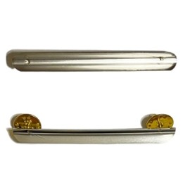 Jaymil Products Military Ribbon Mounting Bar, Full Size Medal Holder, Two-Ribbon or Two-Medal Rack, Brass, Clutch Back