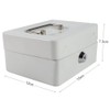 Zerodis Small Cash Box with Key Lock Portable Double Layer