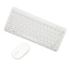 2.4G Wireless Keyboard Mouse Combo 78 Key Retro Round Keycap