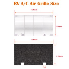 weideer RV A/C Ducted Air Grille for Dometic, Duo-Therm RV Air Conditioner Grille, RV Air Conditioner Cover with RV AC Filter Replacement for Dometic 3104928.019 Polar White 14.1" x 7.7"