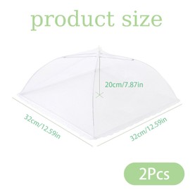 2 Pcs Food Covers 12 Inch Reusable Food Covers Food Covers Mesh Pop Up Encrypted Net Tents for Outdoor Dining, Parties, Picnics, and BBQs, Foldable Plate