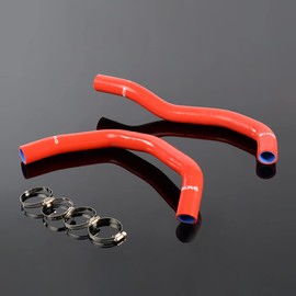 G-PLUS Silicone Radiator Hose Pipe Kit Clamps Compatible With 2003-2007 Honda Accord CM 2.4L l4 K24A,Red