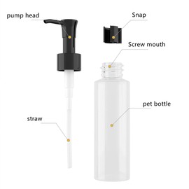 Lxzcelrt Small Travel Bottles for Toiletries Massage Oil, 3pcs 3.3oz Travel Size Containers with Pump Squeezable Refillable Travel Accessories for Shampoo Conditioner Lotion Body Wash (Black)