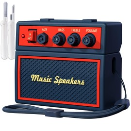 FILOTO AirPods Pro 2nd Generation Case Cover with Cleaner Kit, Airpod pro case Guitar amp Retro Audio Design Soft Silicone Protective Cover for AirPods Pro 2 Case with Lanyard (2023/2022) Blue/Red