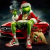 Grinch Ai ART 4 Inch Vinyl sticker weatherproof bumper decal Coca Cola