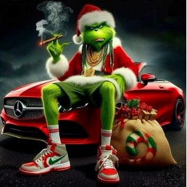 Grinch Ai ART 4 Inch Vinyl sticker weatherproof bumper decal Coca Cola