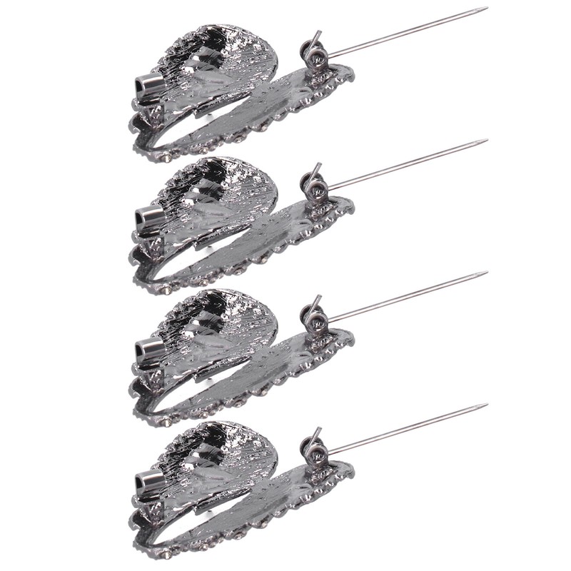 4Pcs Brooch Pin Diamond Angel Wing Pattern Cute Fashion Lapel