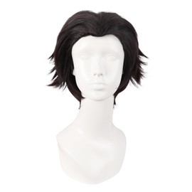 MapofBeauty 12 Inch/30 cm Cosplay Anime Short Layered Wavy Synthetic Wig (Dark Chocolate Brown)
