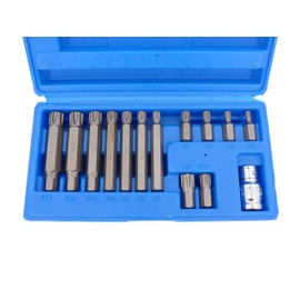 RIBE Socket Spanner Set Wedge Profile M5-M14 1/2 Inch Set Tool Bit Set Bits 14-Piece