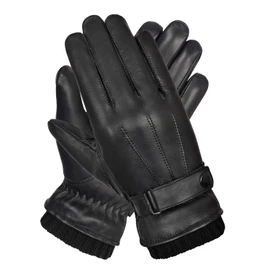 Mens Genuine Leather Gloves | Oro Gloves Men Winter Warm Gloves Touch Screen Fleece Lined Cold Weather Gloves Leather Driving Gloves Casual Outdoor Sports Gloves (L)
