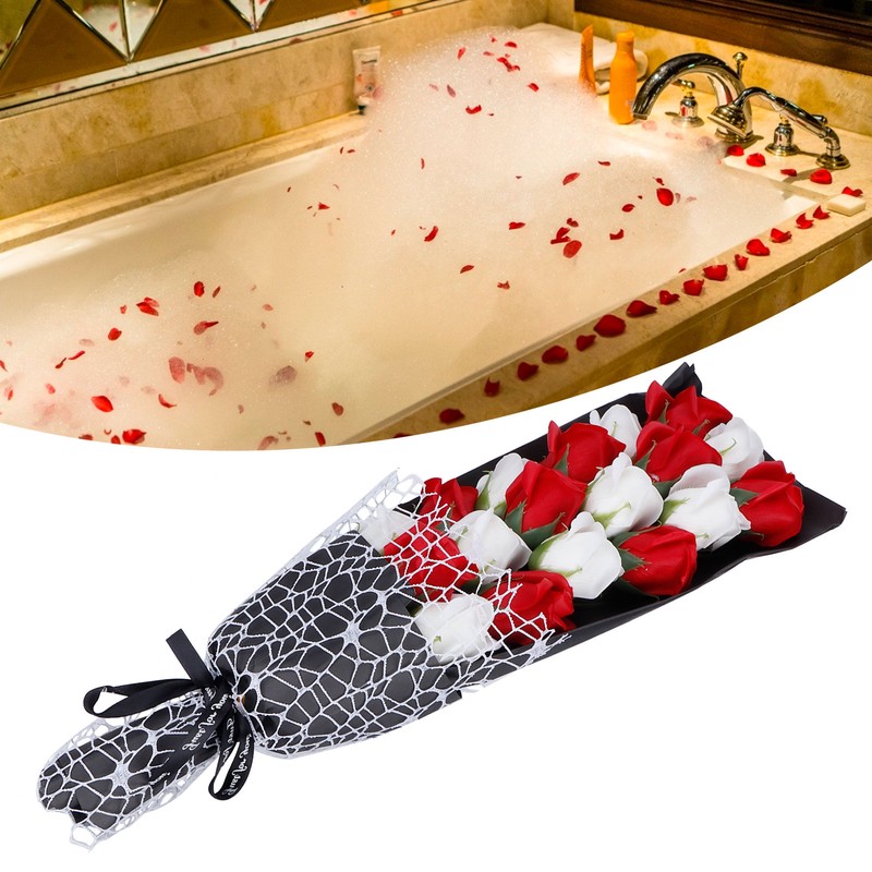 Artificial Soap Flowers Rose Bouquet Gift Box Simulation Rose Valentines