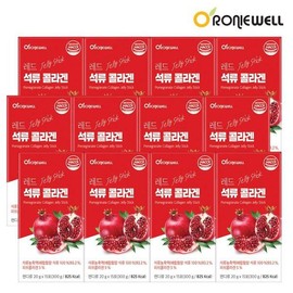 Roniwell Red Pomegranate Collagen Jelly Sticks 15 packs × 10 / 로니웰 레드 석류 콜라겐 젤리 스틱 15포 × 10개