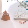FUNEIA Heart Ring with Letters Women Gold Silver Rose Gold