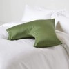 HOMESCAPES Moss Green Organic Cotton V-Shape Pillowcase 400TC 600 Thread