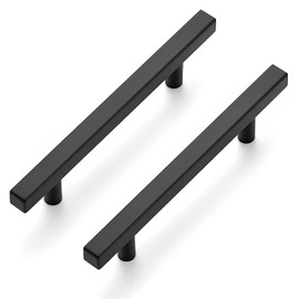 Ravinte Black Cabinet Handles 20 Pack 4-1/2 inch Matte Black Square Cabinet Pulls Kitchen Hardware 7 inch Overall Length Kitchen Drawer Pulls
