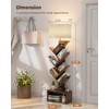 Evermagin 6 Tier Tree Bookshelf with Light, Narrow Bookcase Tower,