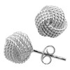 Designer Inspired Sterling Silver Rope Knot Stud Earrings