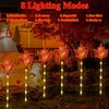 Mankinlu Fall Decor Solar Pathway Lights Outdoor Thanksgiving Decorations, 6