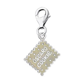 Quiges 925 Silver Christmas Mood Charm Pendant with Lobster Clasp for Bracelets, enamel
