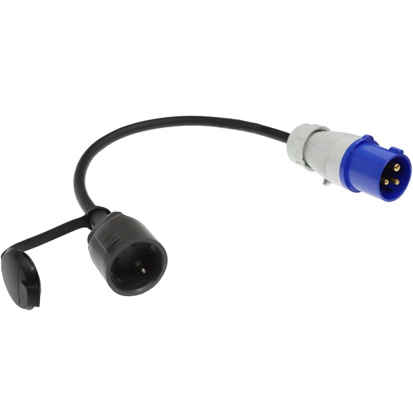 feletec Adapter CEE plug to Schuko socket, 35 cm, IP44,
