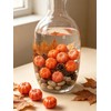20 Pcs Mini Artificial Pumpkins, Fake Pumpkins Fall Harvest Simulation