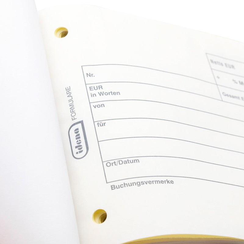 Idena 10849 Receipt Pad with Duplicate DIN A6 2 x