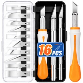 TIFICAL Exacto Knife Set, Craft Knife Set with 3 Handles & 13 High Carbon Steel Blades, Hobby Knife Set, Exacto Blades, Exacto Knives for Precision Cutting, Scrapbooking, Stencils, Diamond Painting