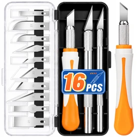 TIFICAL Exacto Knife Set, Craft Knife Set with 3 Handles & 13 High Carbon Steel Blades, Hobby Knife Set, Exacto Blades, Exacto Knives for Precision Cutting, Scrapbooking, Stencils, Diamond Painting