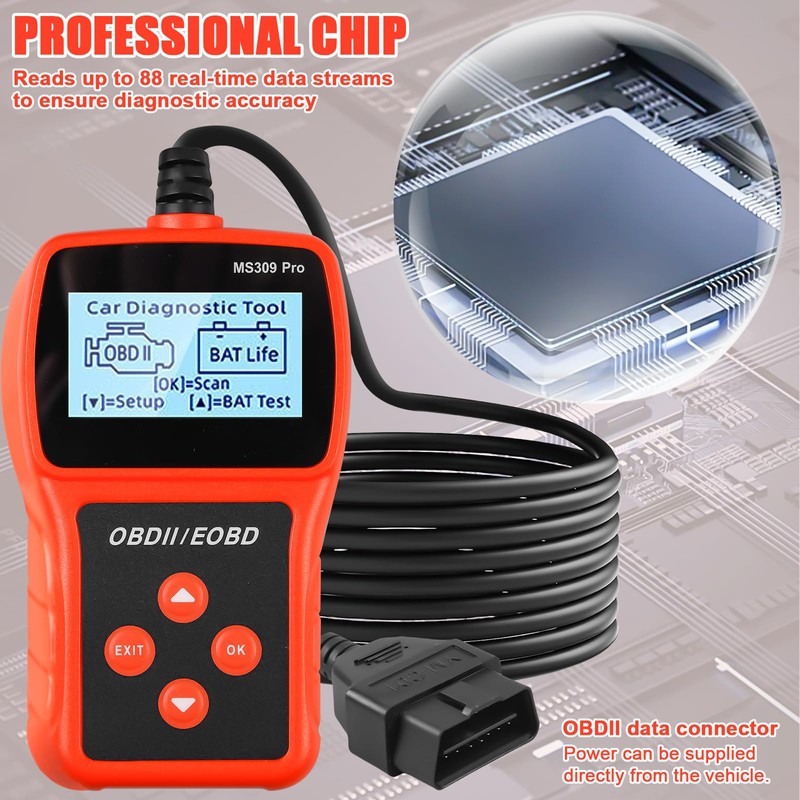 OBD2 Diagnosegerät Auto, Motor Fehlercodeleser Auto Diagnosegerät, EOBD Motor Fehlerauslesegerät